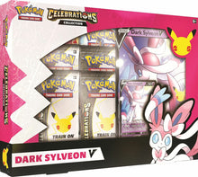 Load image into Gallery viewer, Pokemon Celebrations Collections Lance&#39;s Charizard V and Dark Sylveon V
